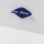 Úchyt na soklové lišty Parador SL6, modrý plastový 1526525 (24 ks/bal + skrutky + hmoždinky) - Sortiment |  Solídne parkety