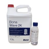 Lak Bona WAVE 2K polomat 5 L 2-zložkový vrchný PU na vodnej báze (4,8 L lak + 0,2 L tužidlo) - Sortiment |  Solídne parkety